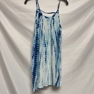 Raviya Blue White Tie Dye Sun Dress Size XL